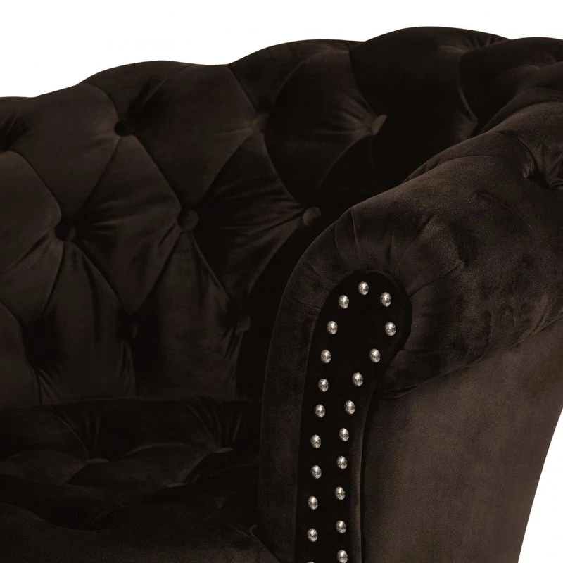 Фотьойл Честърфийлд Людовик, винтидж кафяв